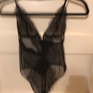 Sheer lacy bodysuit